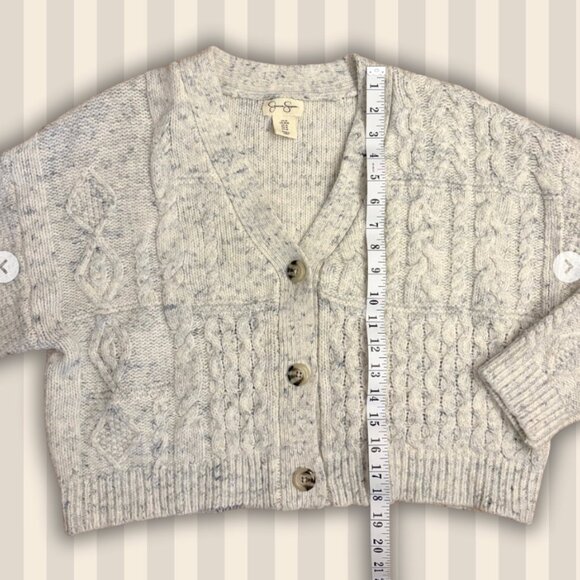 Jessica Simpson Cropped Cable Knit Cardigan - Picture 4 of 5